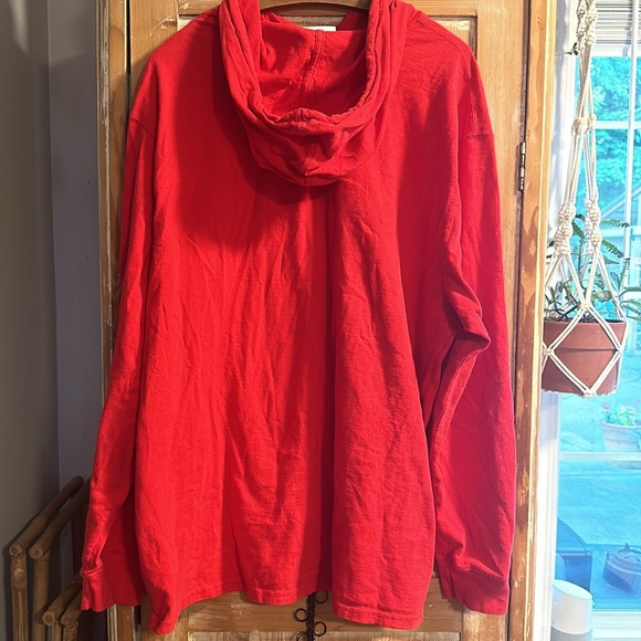 Size 2XL RED LIGHTWEIGHT CHAMPION HOODIE - Picture 5 of 6